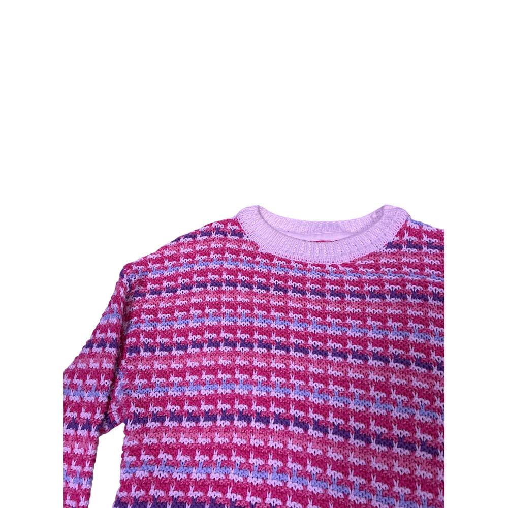 Joules Knit Sweater Womens Small Logo Pattern Easter Spring Preppy Cute - Picture 2 of 4